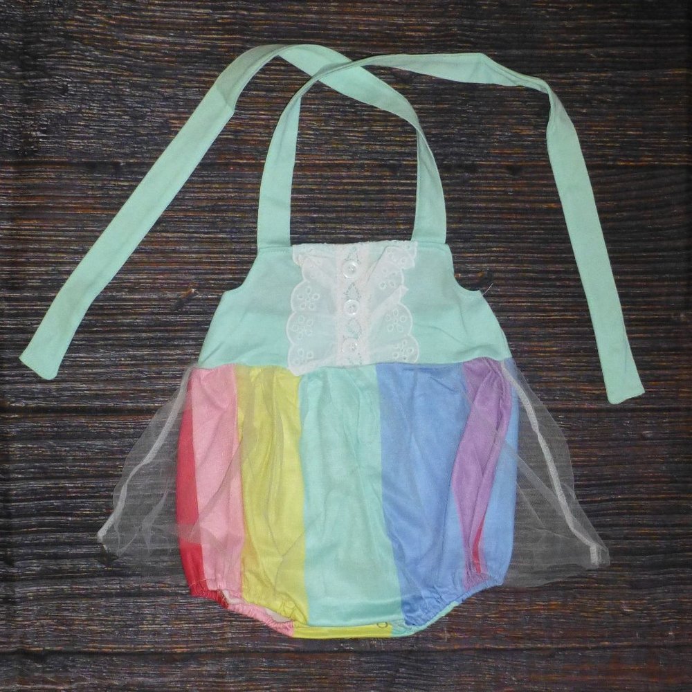 Baby Girls Rainbow Tutu Romper Jumpsuit